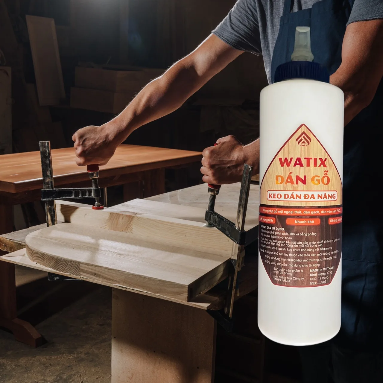 Keo sữa dán gỗ, keo dán trong suốt khi khô, hệ nước. — Ảnh 5/9